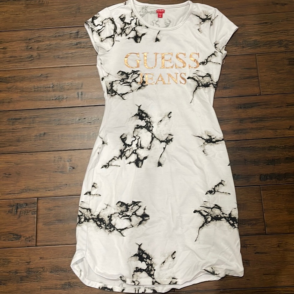 Guess stretchy tie dyed t-shirt dress XS
